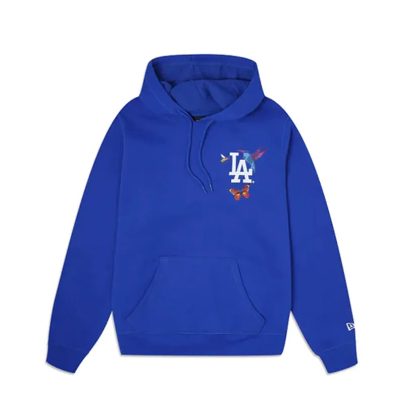 [13090803] Los Angeles Dodgers "Blooming" Blue Men's Pullover Hoodie