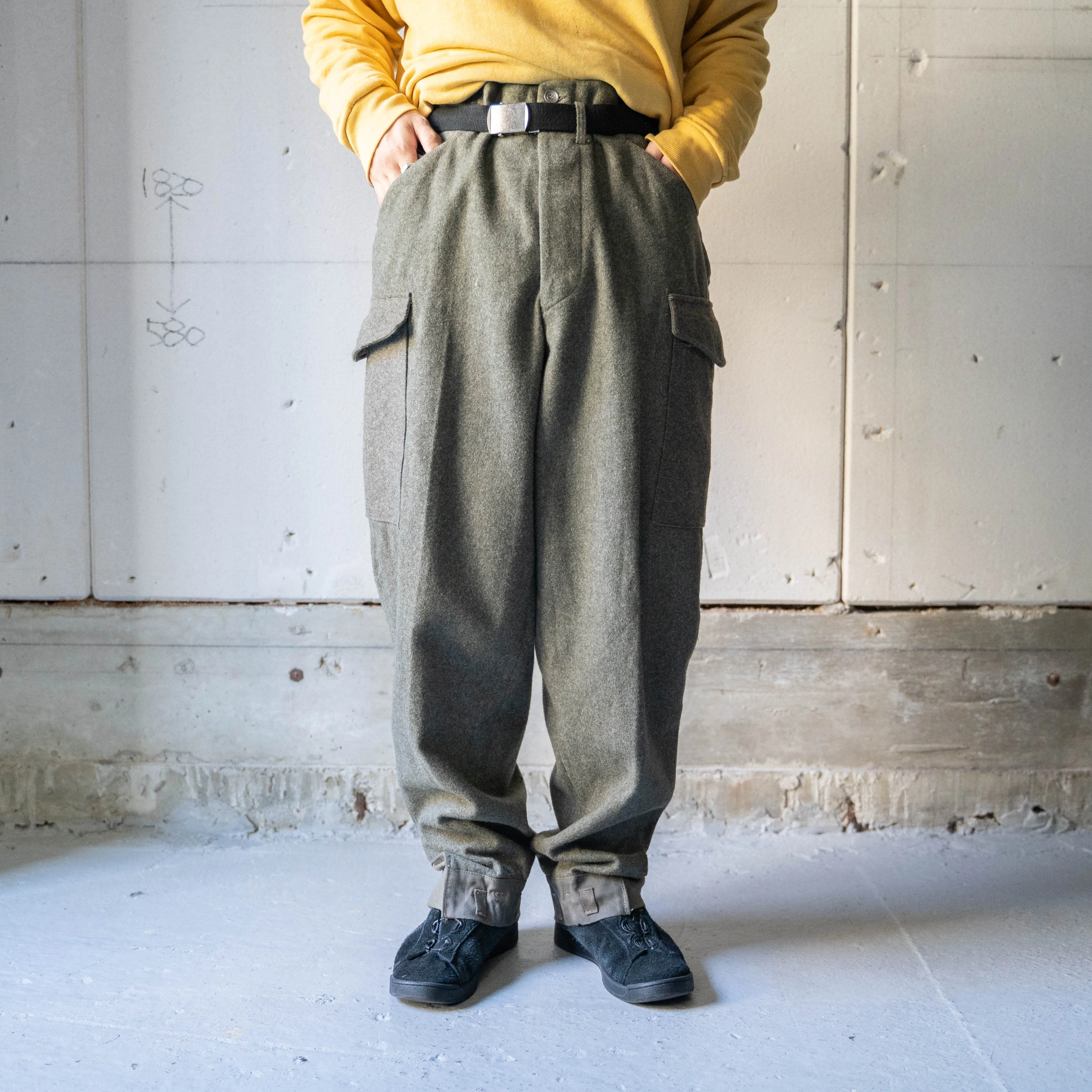 1940s Swedish military M39 wool cargo pants 'dead stock'