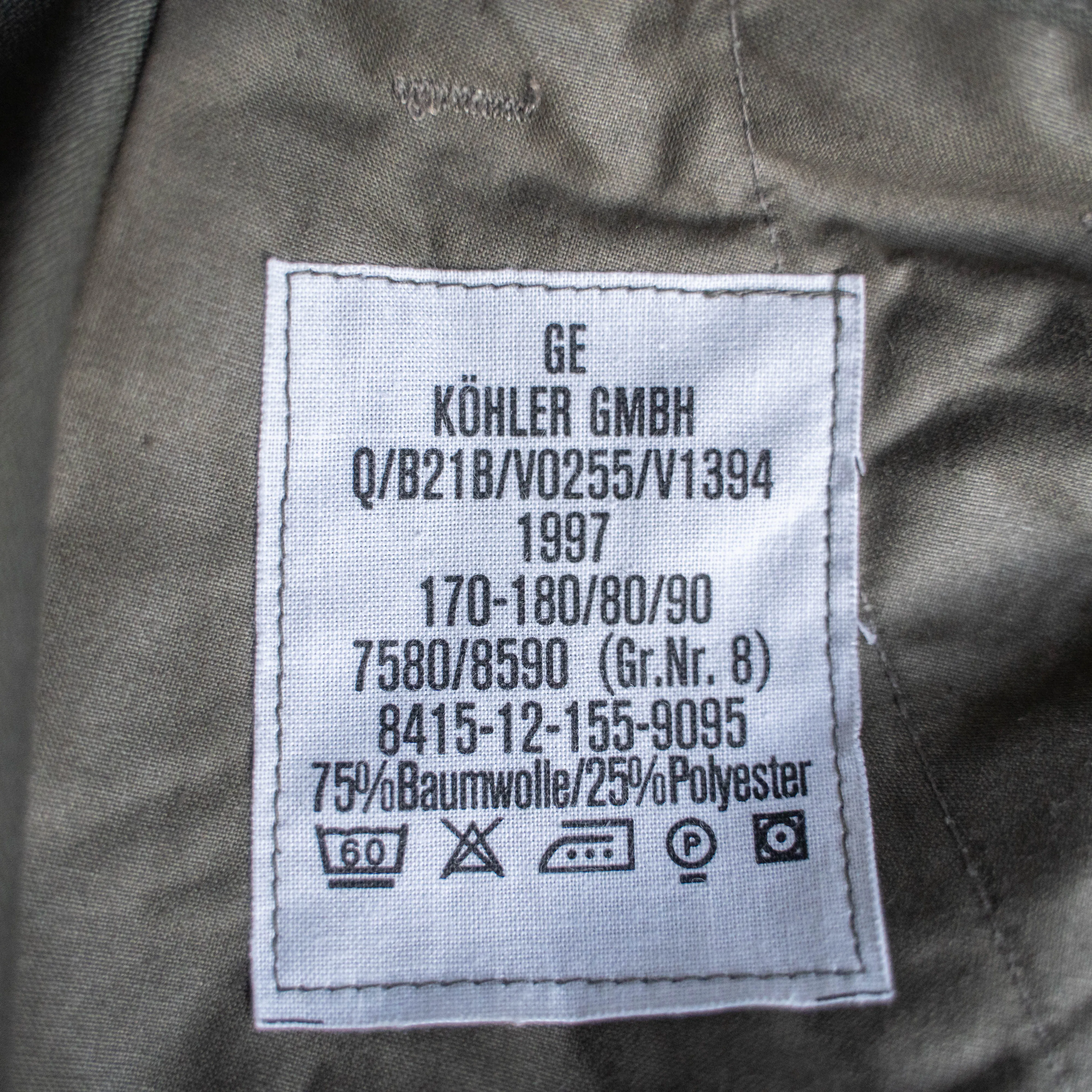 1990s German military cargo pants -German moleskin- 'dead stock'