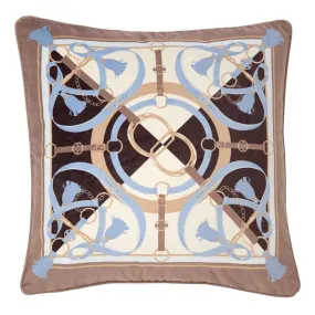 Adamsbro Equi Lusso Velvet Cushion Light Blue 55 cm x 55 cm