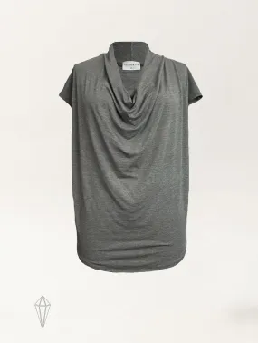 Alex Top - Charcoal Rayon Jersey