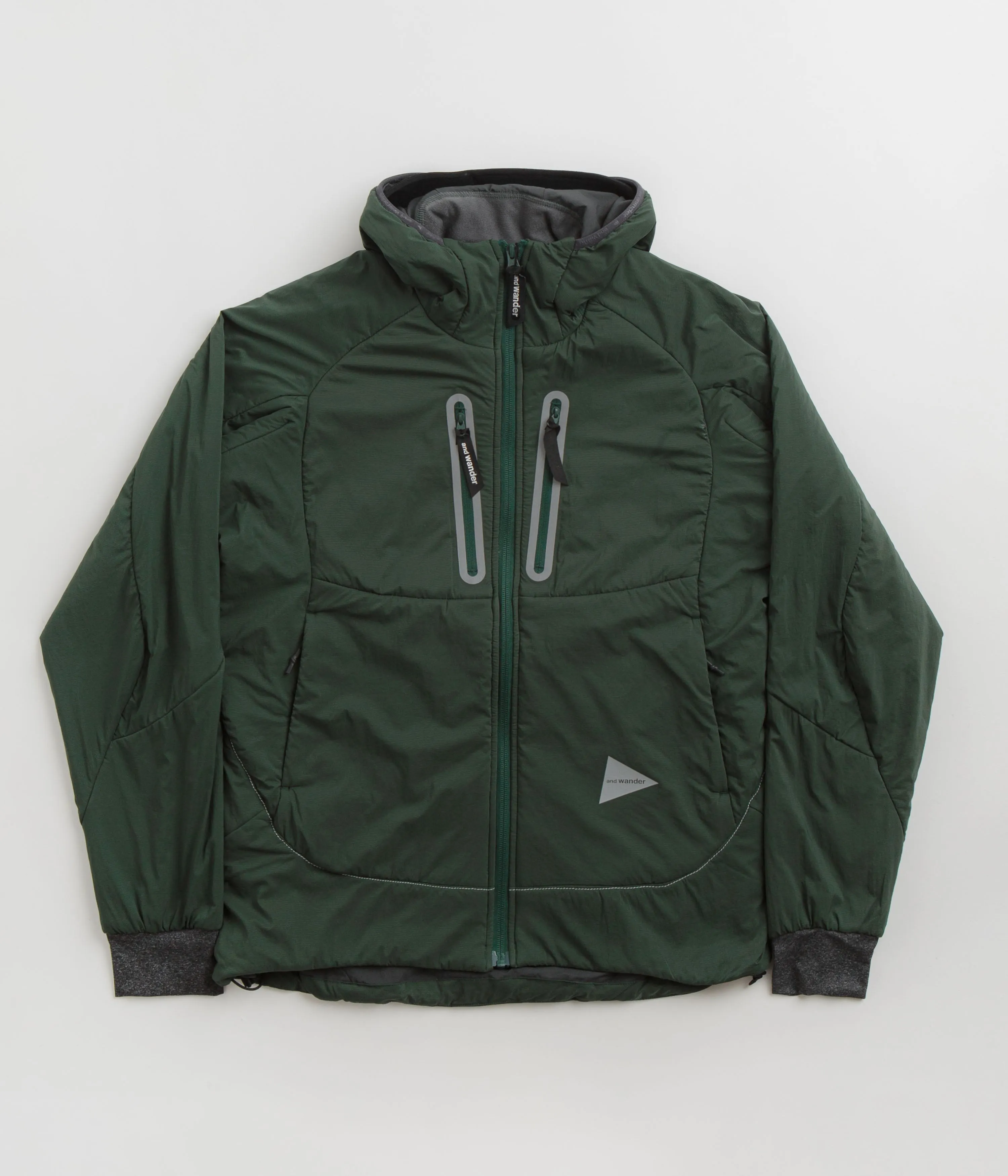 and wander Alpha Air Hoodie - Green