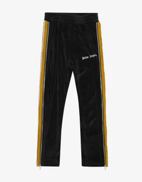 Black & Yellow Chenille Track Pants -