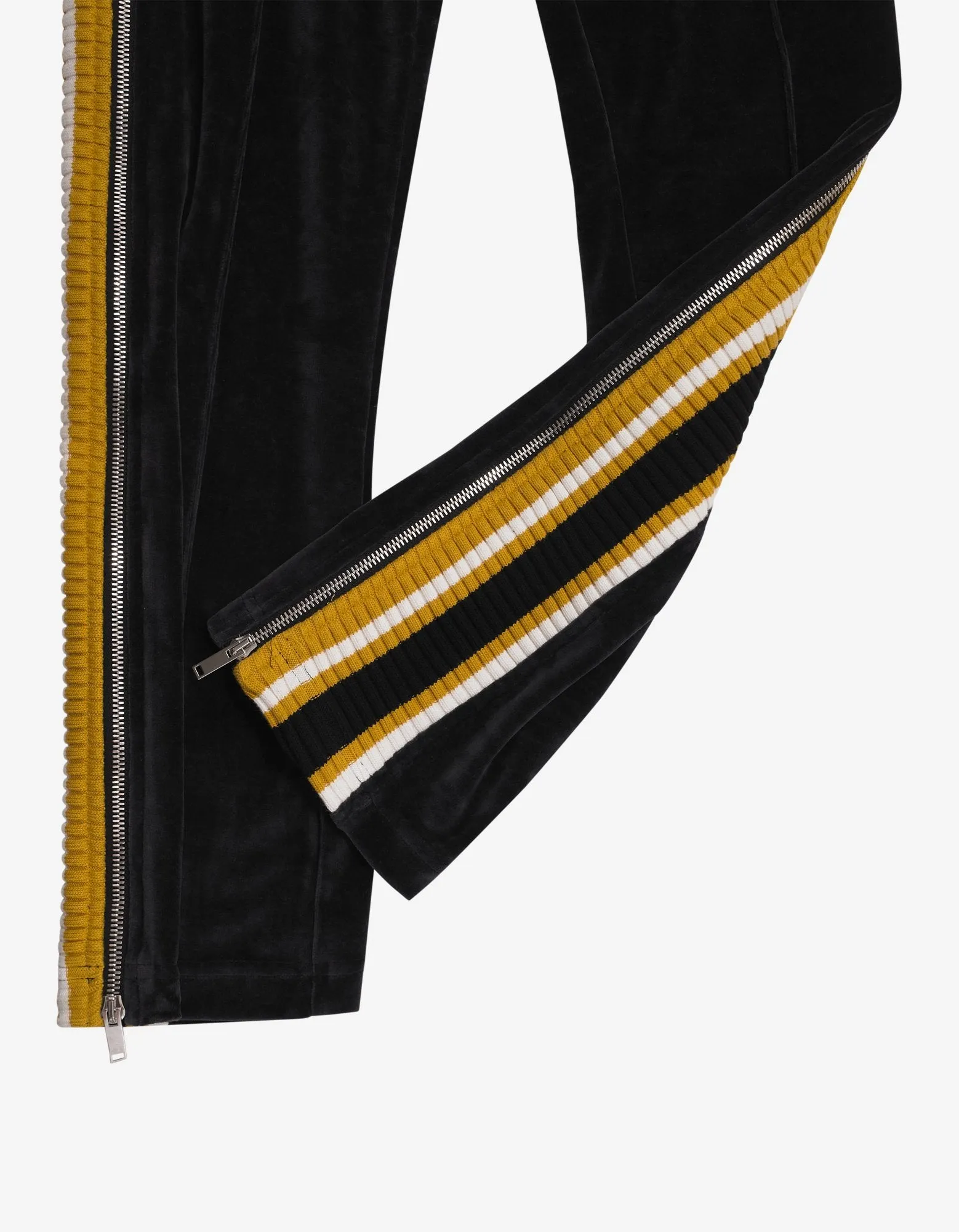 Black & Yellow Chenille Track Pants -