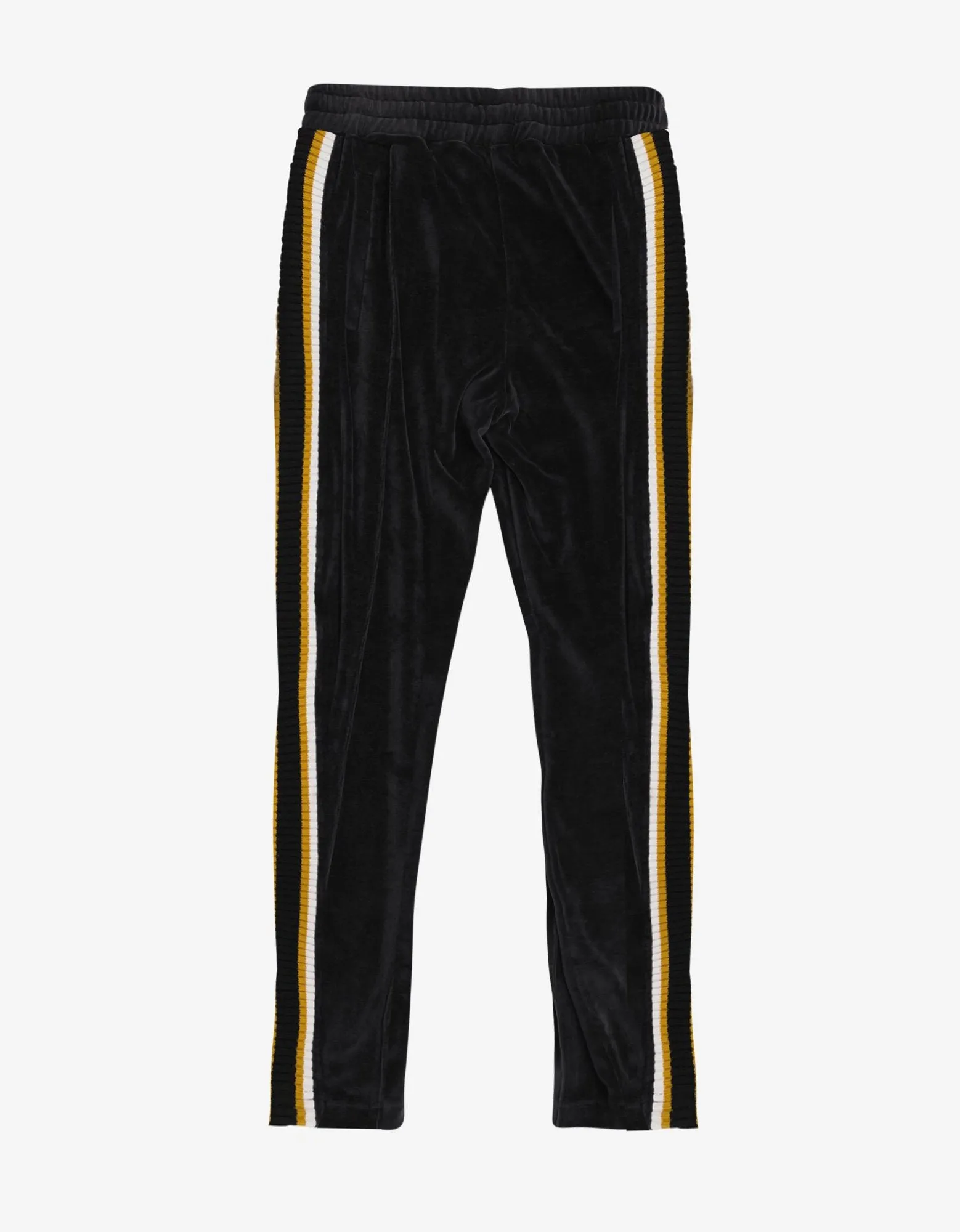 Black & Yellow Chenille Track Pants -