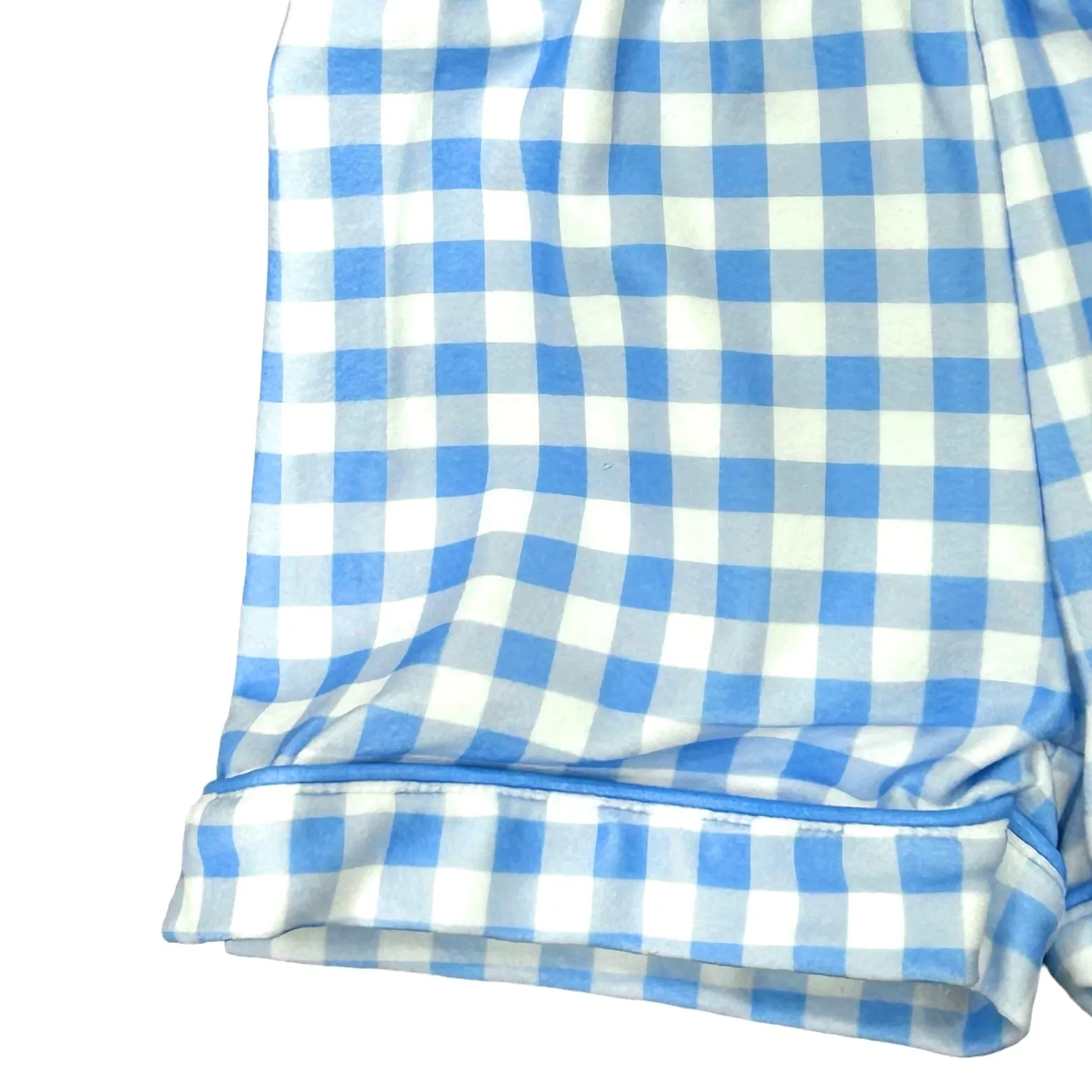 Button Down Pajamas - Blue Gingham