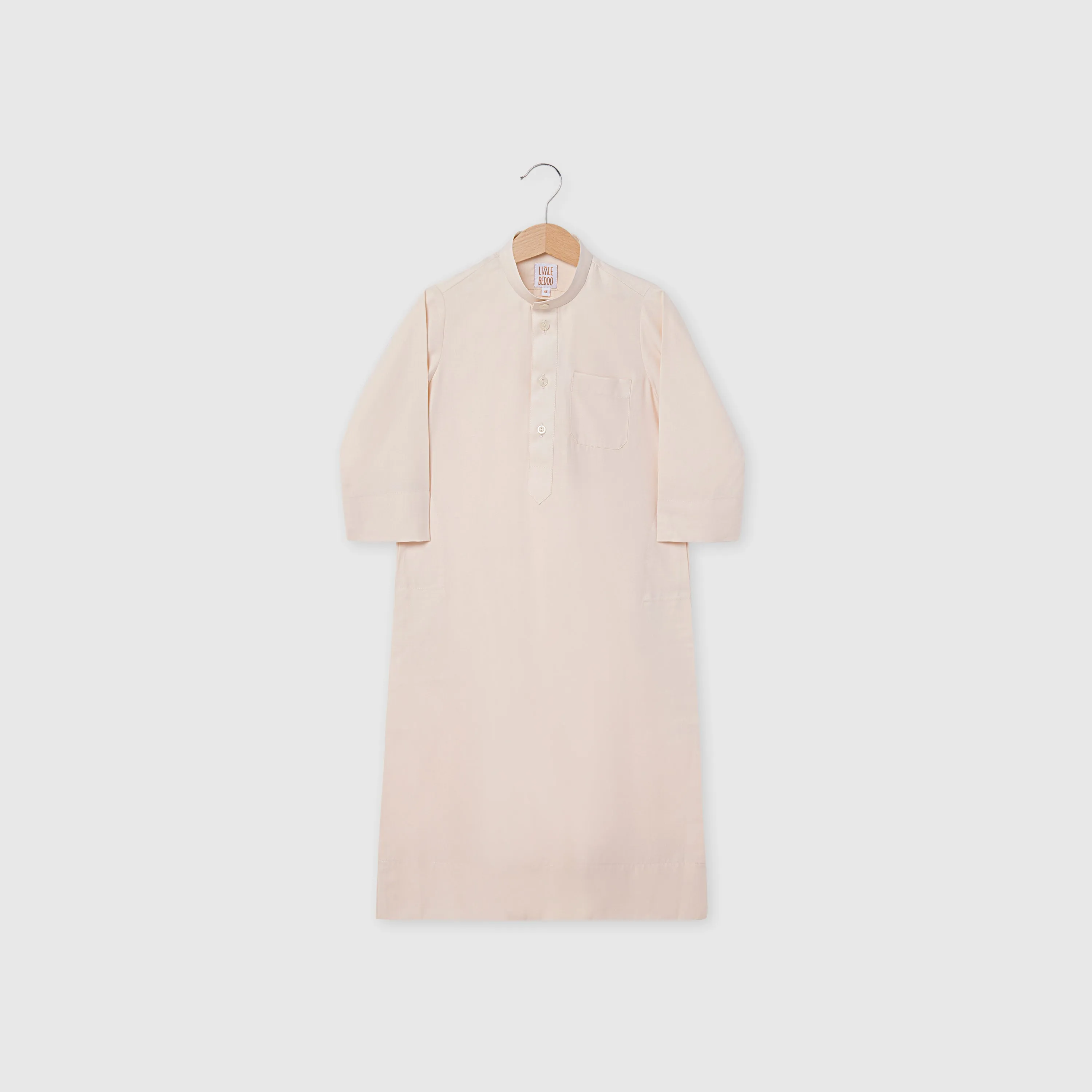 Button Down Thobe - Beige