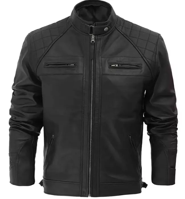 Cafe Racer Black Live to Ride Ride to Live Jacket