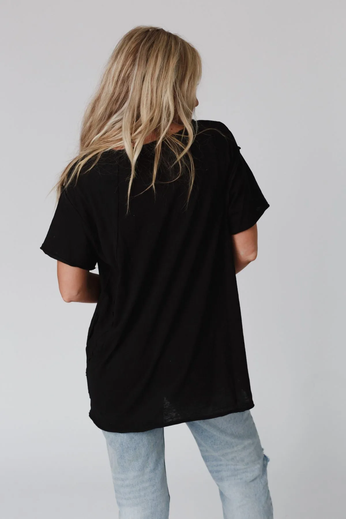 Castaway Oversized Top - Black