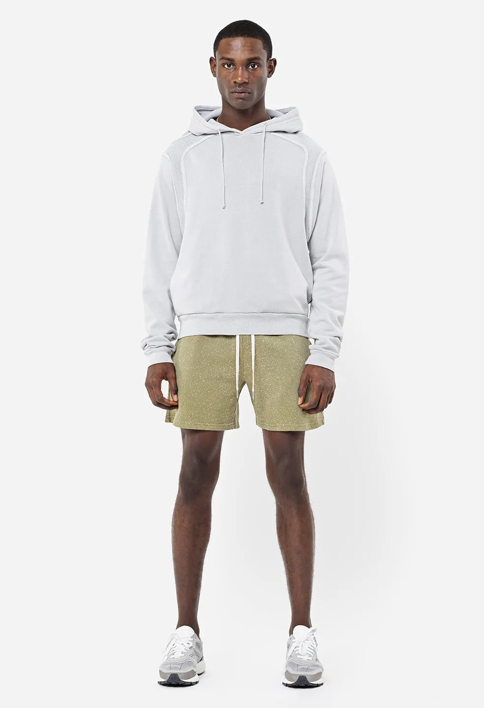 Cross Thermal Hoodie / Washed Plaster