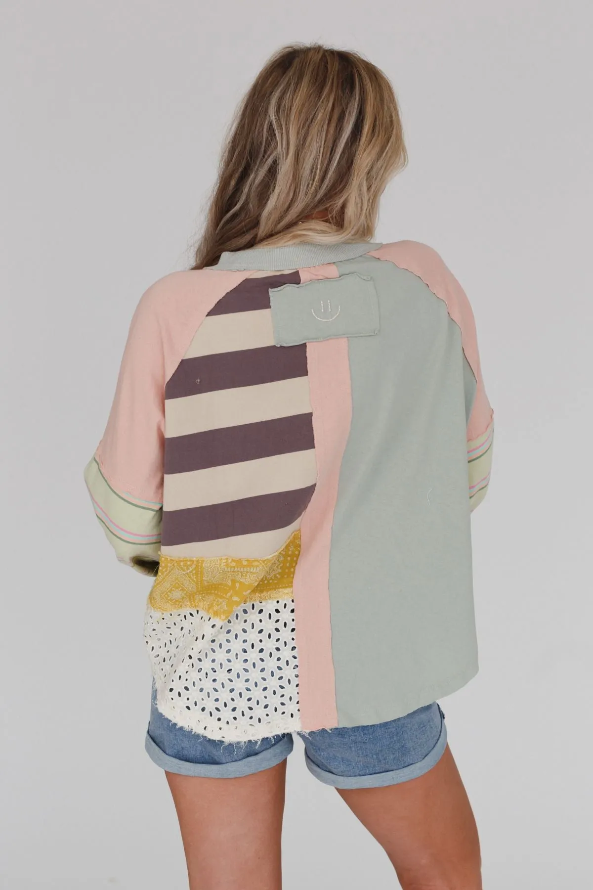 Daisy Darling Patchwork Top - Pink