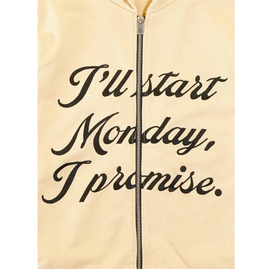 Diet Starts Monday Promise Full Zip Hoodie (Tan) DSM-HOL23-024