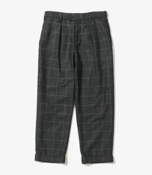 Engineered Garments Carlyle Pant - Charcoal/Lt. Blue Wool Poly Windowpane