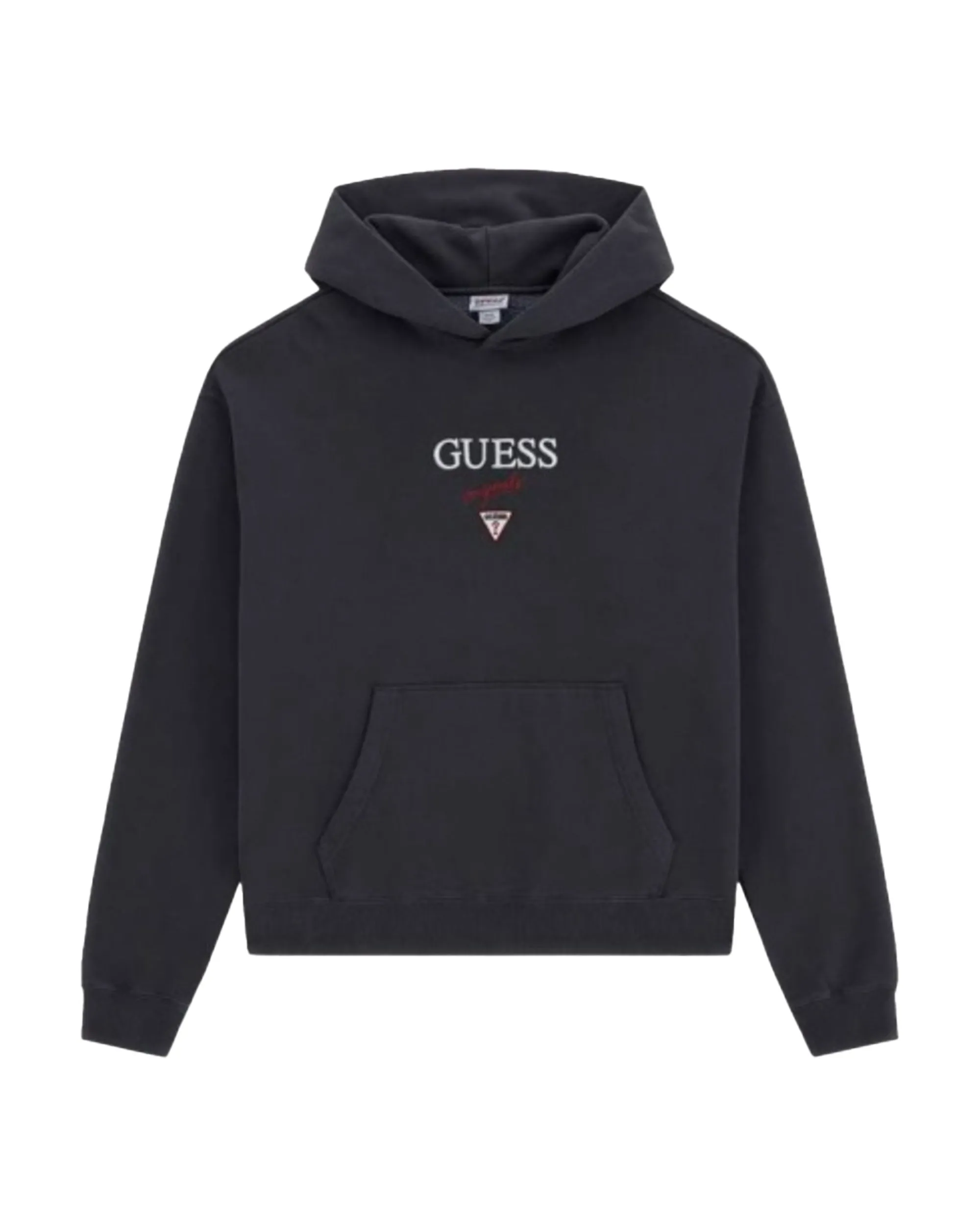 Felpa Uomo Guess Originals Baker Logo Hoodie Nero