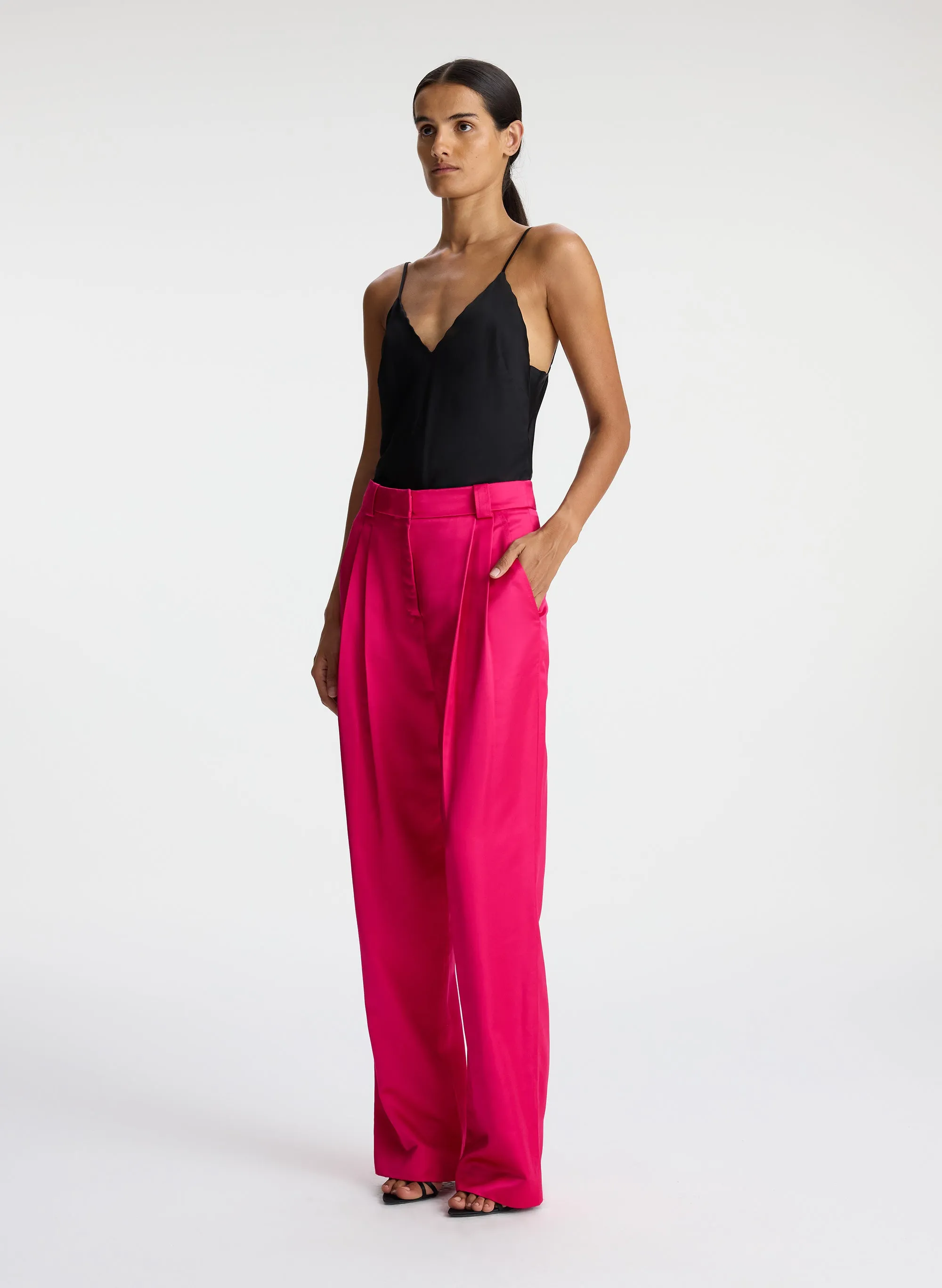 Fynn Structured Satin Pant