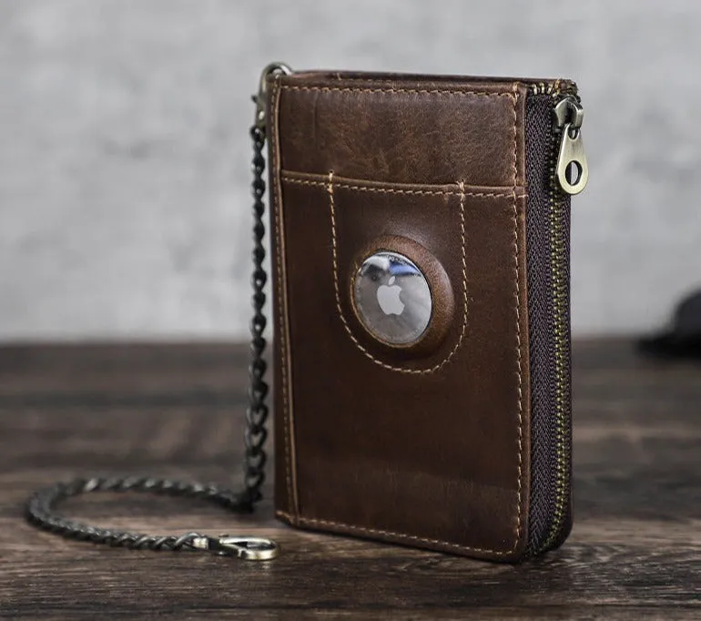 Genuine Leather Zipper Wallet & Key Holder