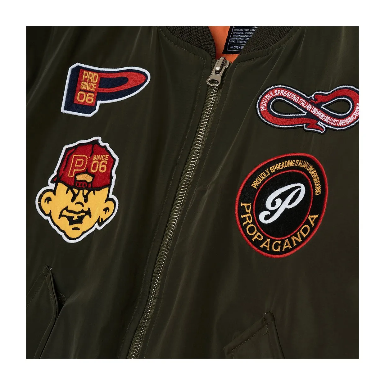 Giubbino Propaganda Baseball Bomber Verde Militare