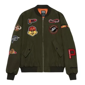 Giubbino Propaganda Baseball Bomber Verde Militare