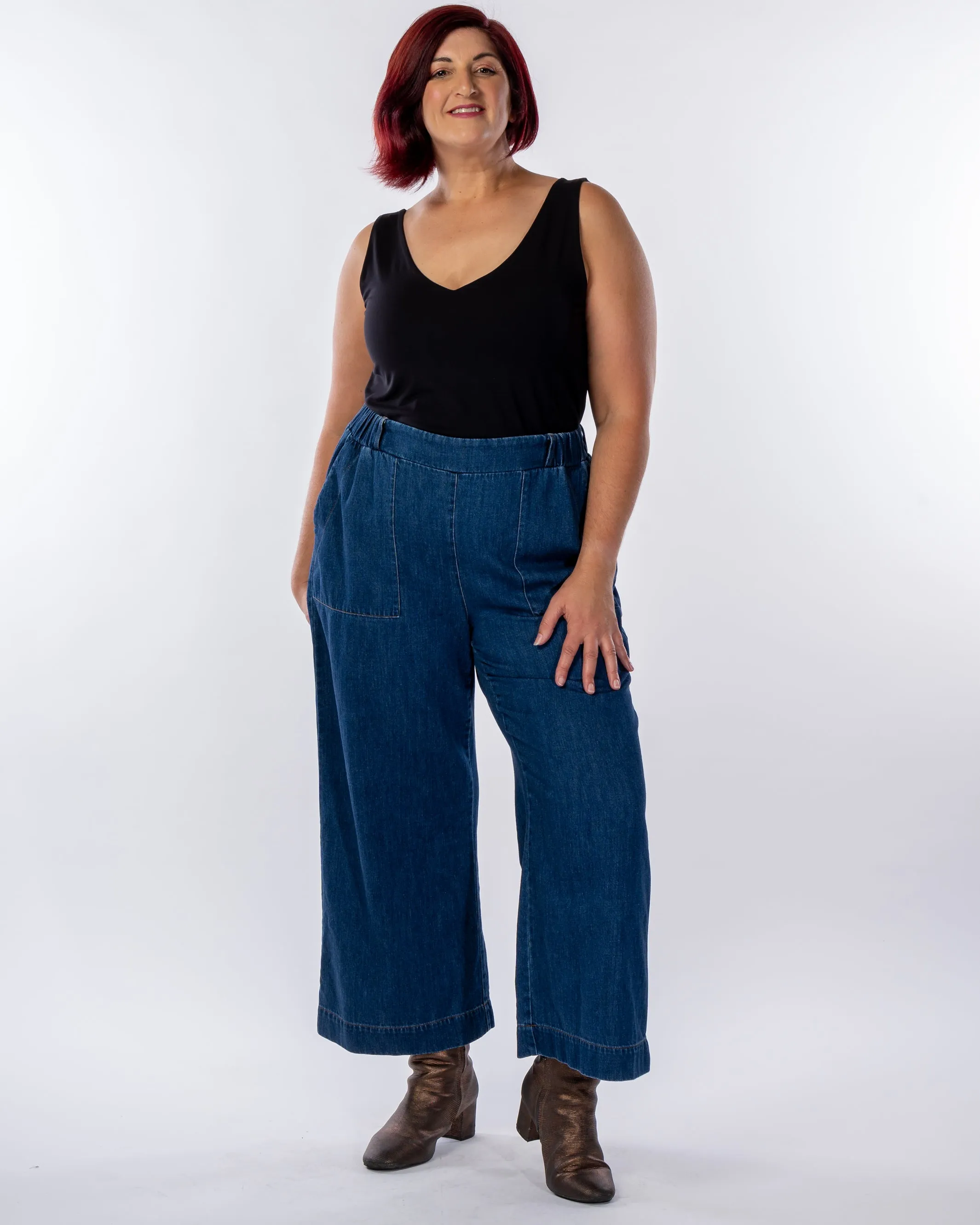 Hotel California Denim Wide Leg Pant - Antique Wash - LAST ONE S(14/16)