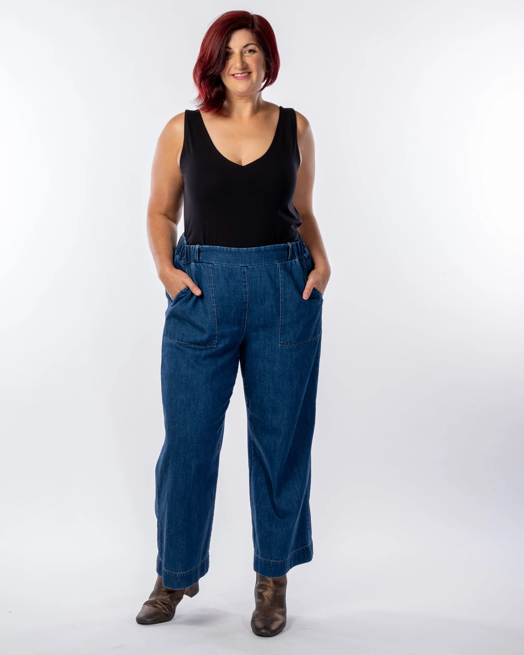 Hotel California Denim Wide Leg Pant - Antique Wash - LAST ONE S(14/16)