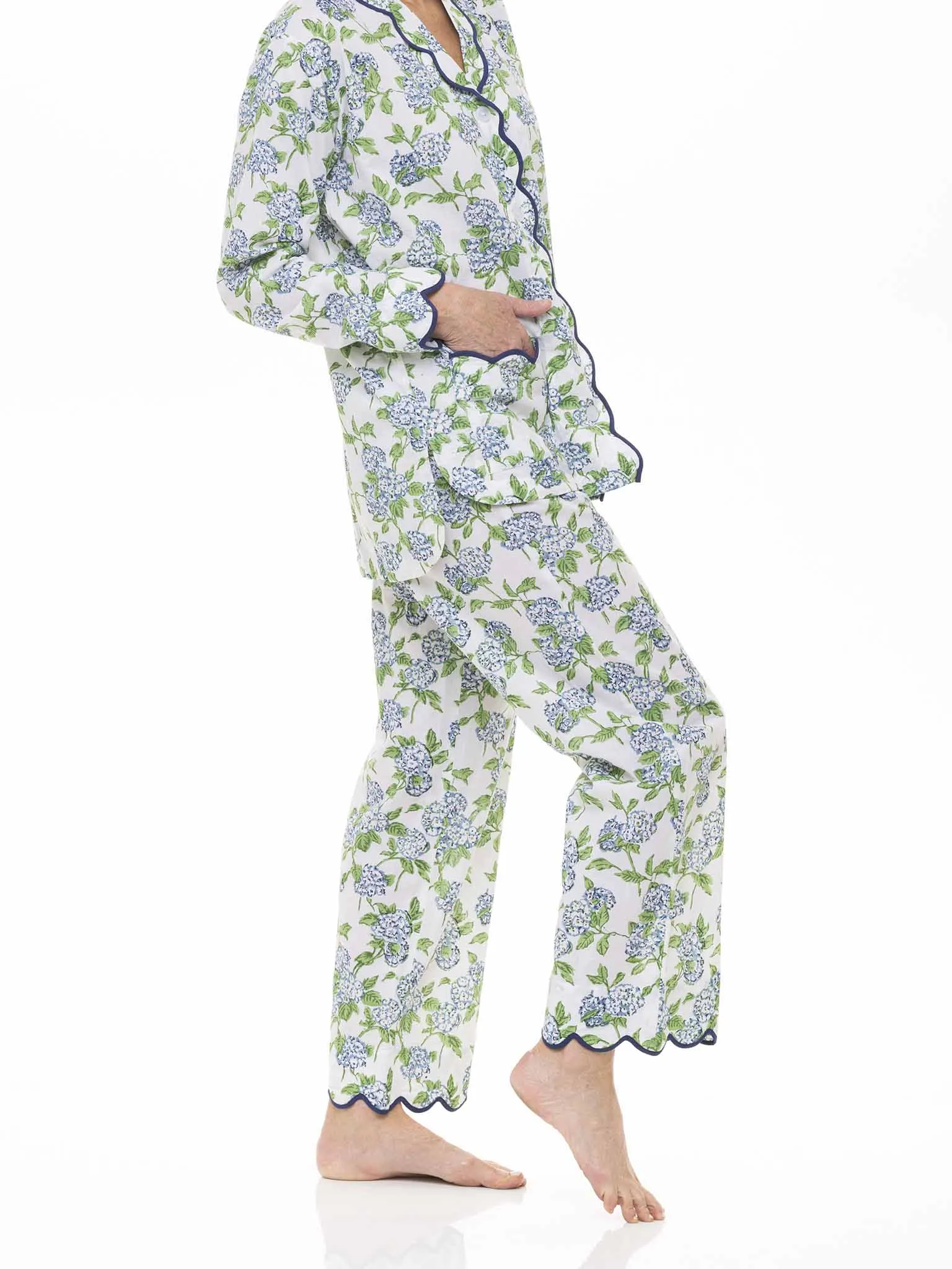 Hydrangea Pajamas with Scalloping