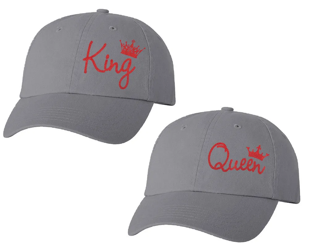 King Queen Couple Matching Baseball Caps, Couple Baseball Hats