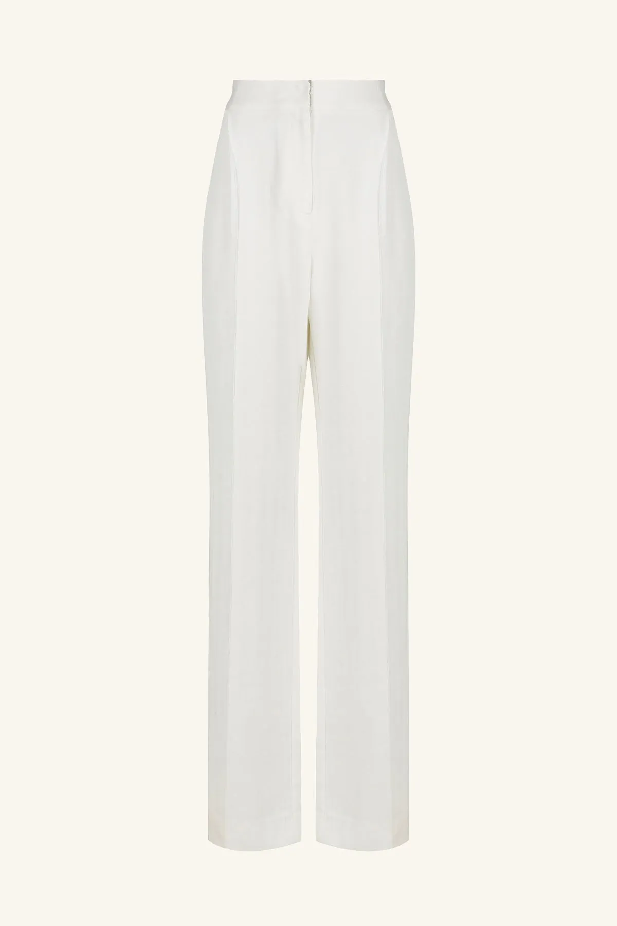 LA LUNE OTTO MID RISE STRAIGHT PANT - IVORY