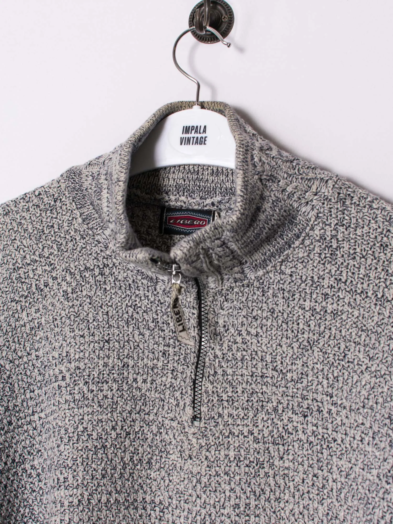 Libero 1/3 Zipper Grey II Sweater