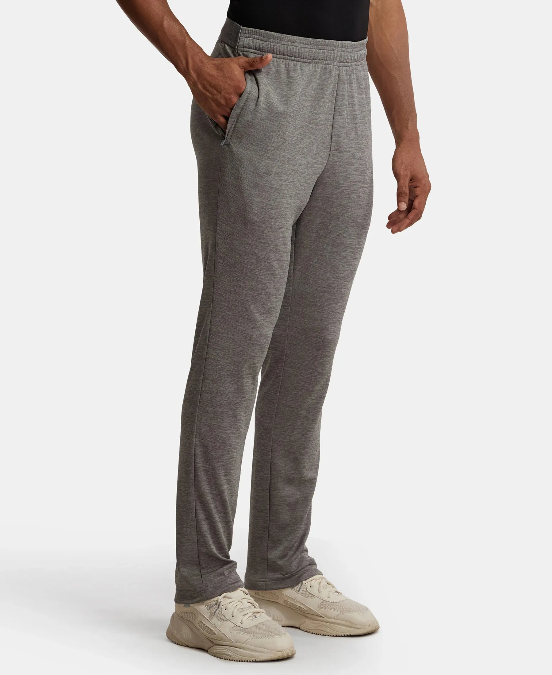 Lightweight Microfiber Trackpant with Zipper Pockets and StayFresh Treatment - Performance Grey