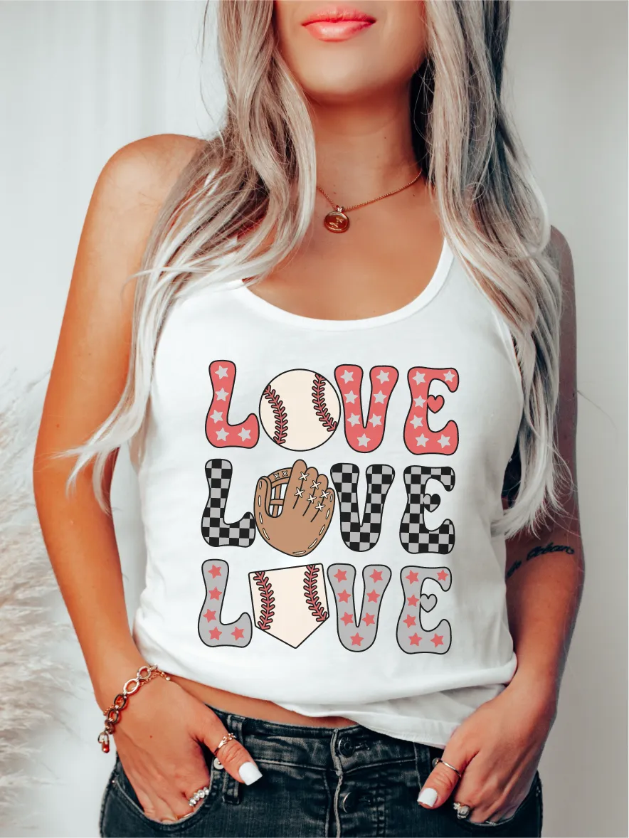 Love Baseball ~ Unisex T-shirts, Sweatshirts, Raglans and Tank Tops Relaxed Fit Printed In The USA