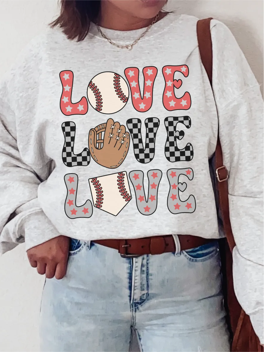 Love Baseball ~ Unisex T-shirts, Sweatshirts, Raglans and Tank Tops Relaxed Fit Printed In The USA