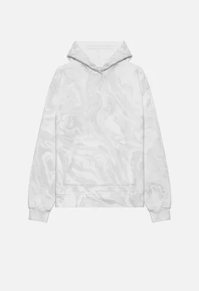 Marble Dye Hoodie / Grey