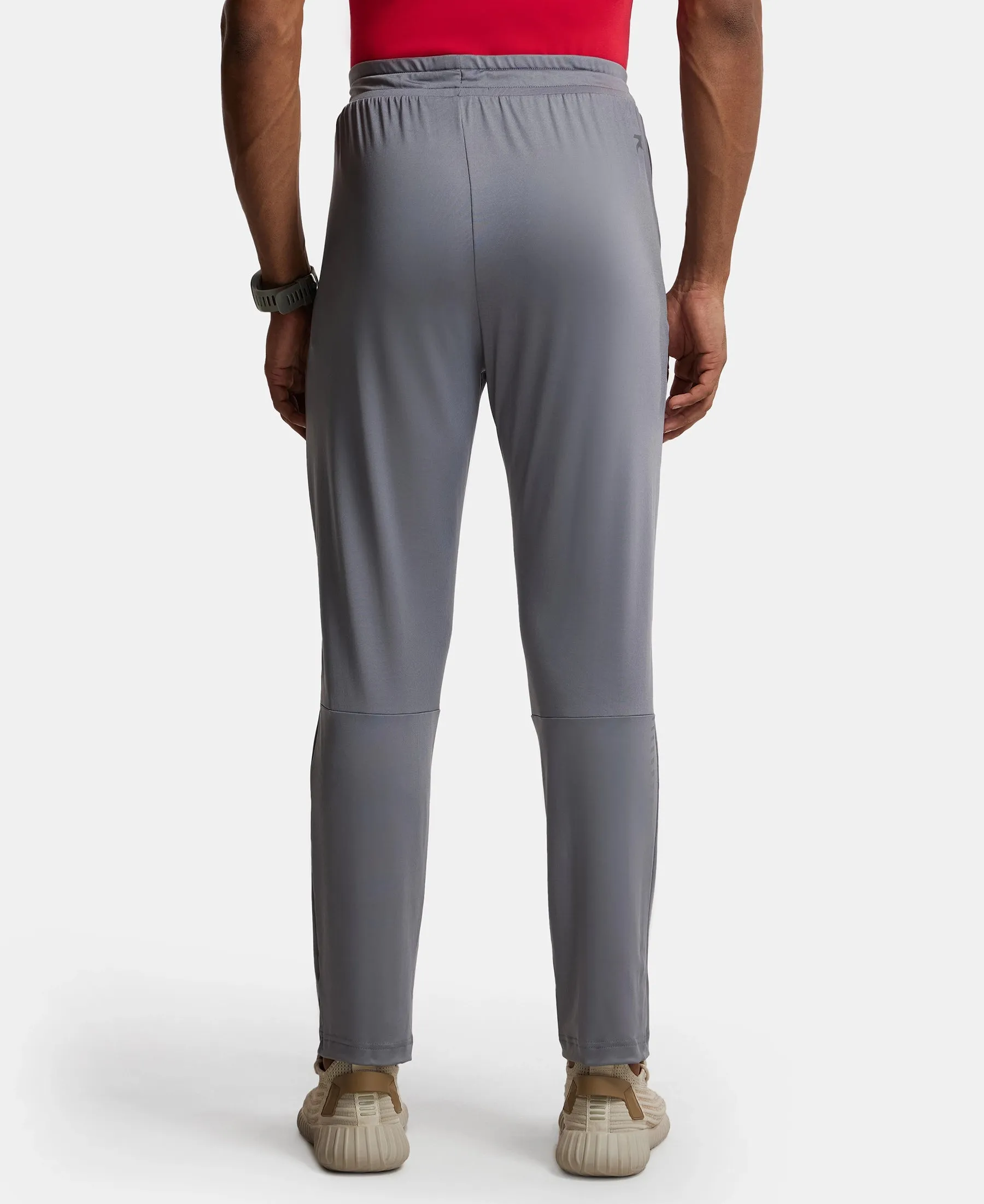 Microfiber Elastane Stretch Trackpant with Zipper Pockets and StayFresh Treatment - Quiet Shade