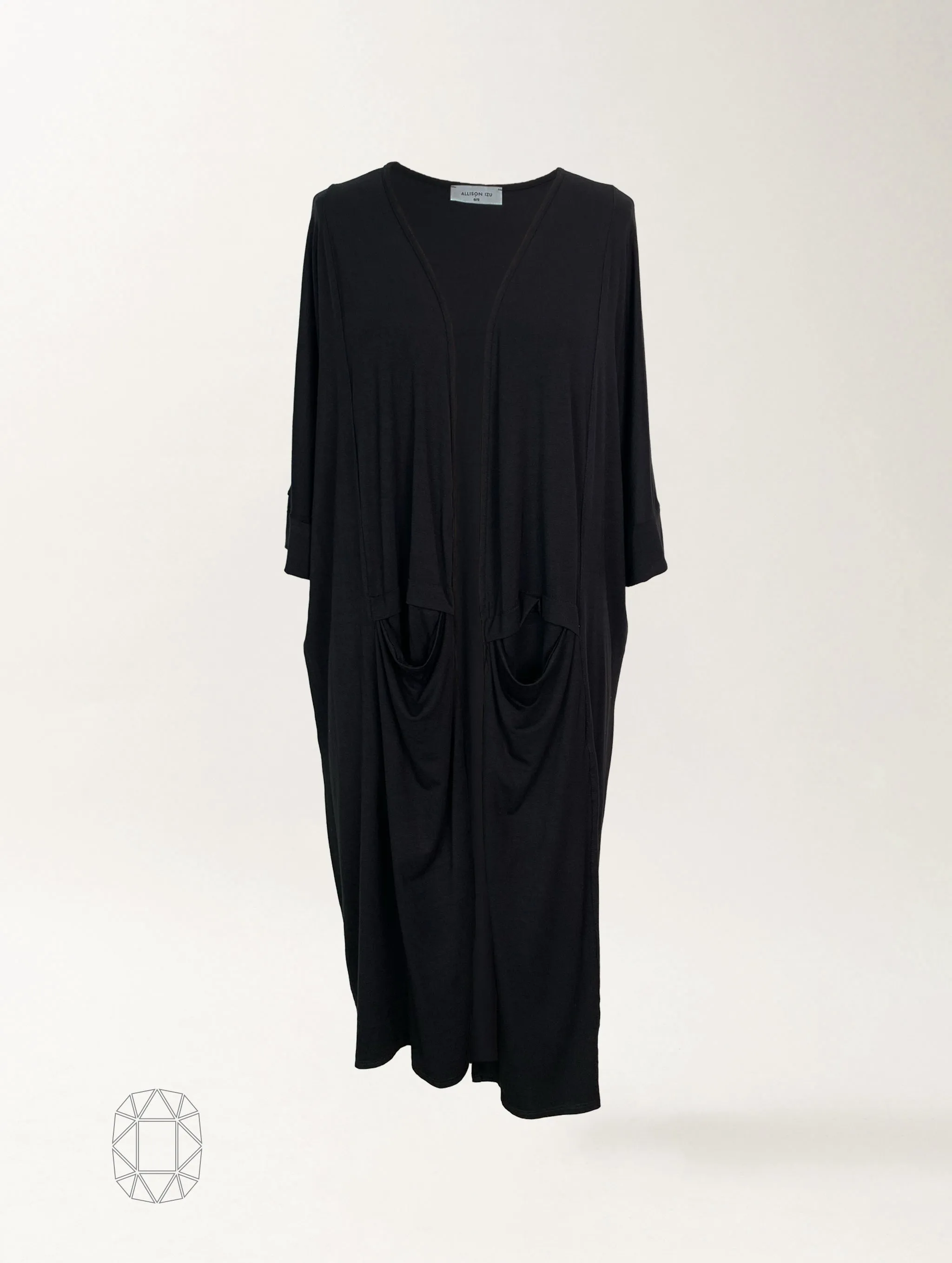 Milla Duster - Black Rayon Jersey