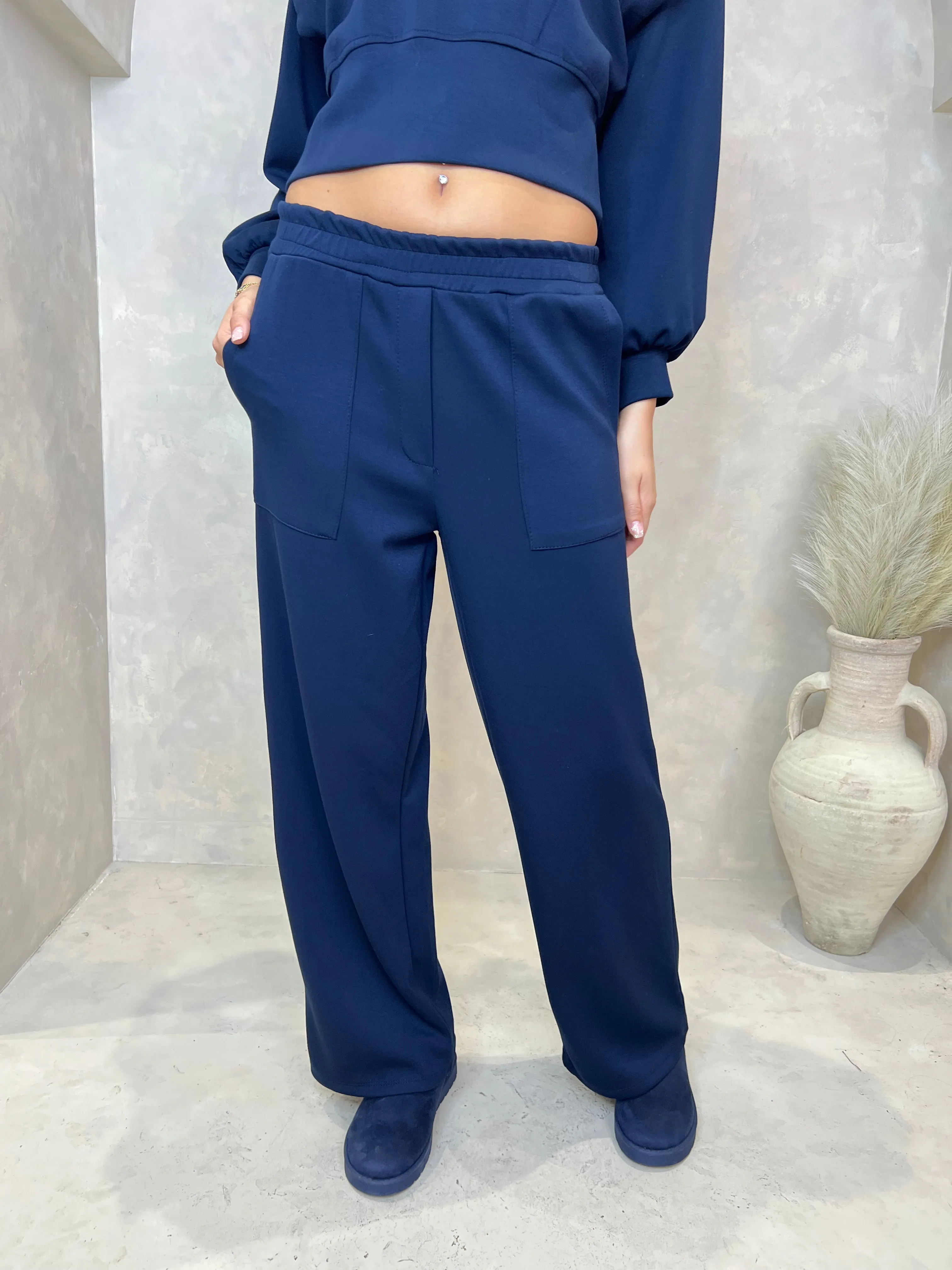 Navy Pocket Jogging Bottoms