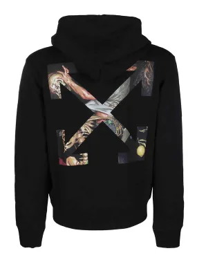 OFF-WHITE OVERSIZE FIT PASCAL ARROW HOODIE BLACK [FW20]