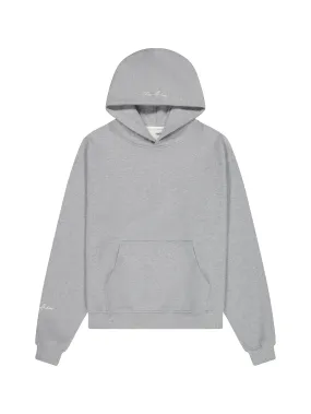 Prior Embroidery Logo Oversized Hoodie Heather Grey