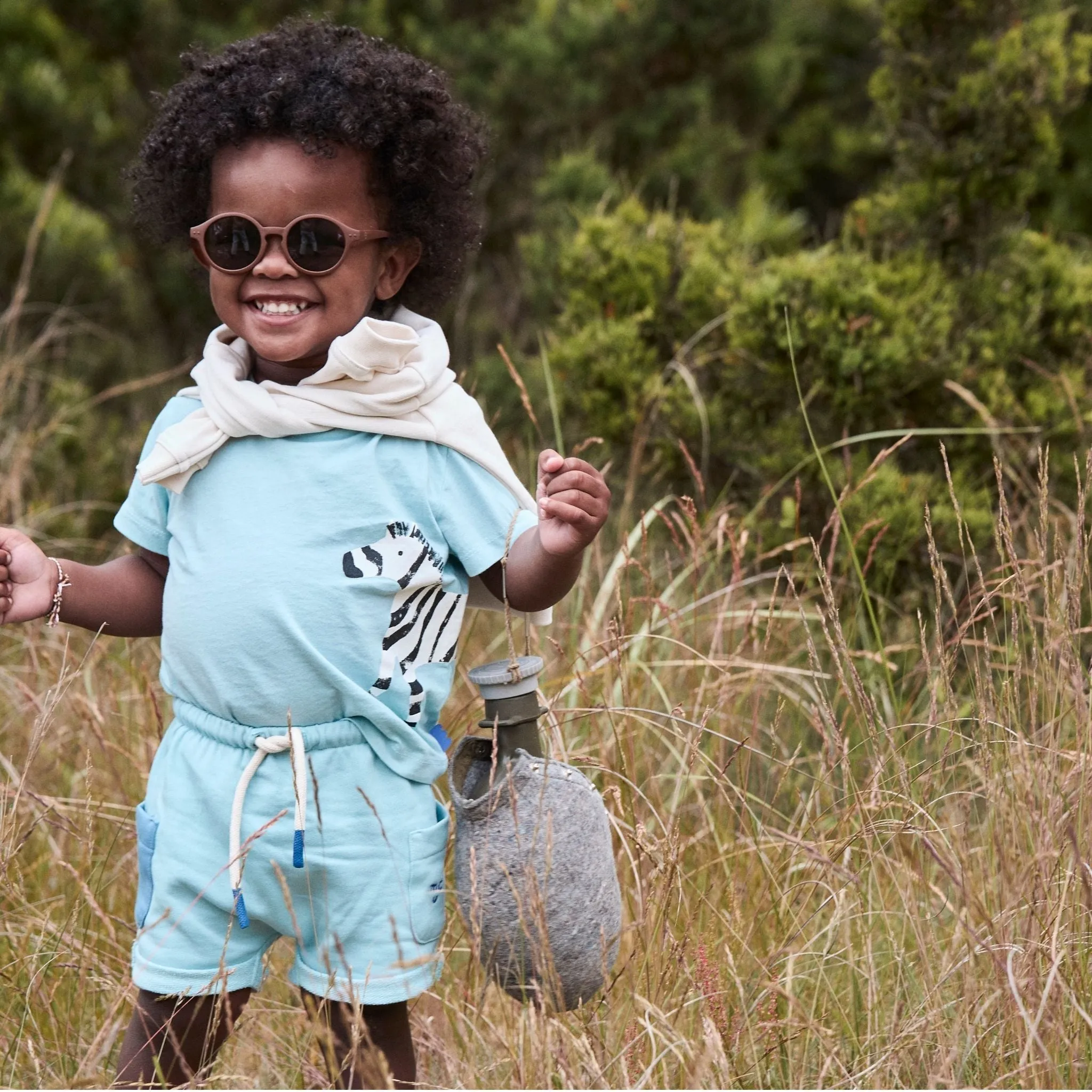 Recycled Cotton Palm Leaf Baby Shorts