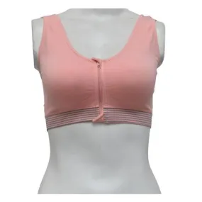 Retro Front Zipper Sports Bra