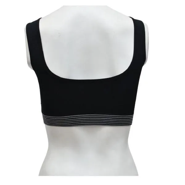 Retro Front Zipper Sports Bra