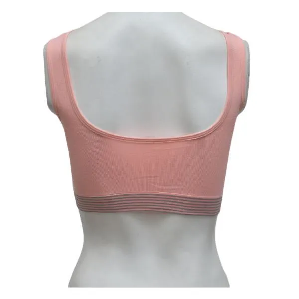 Retro Front Zipper Sports Bra