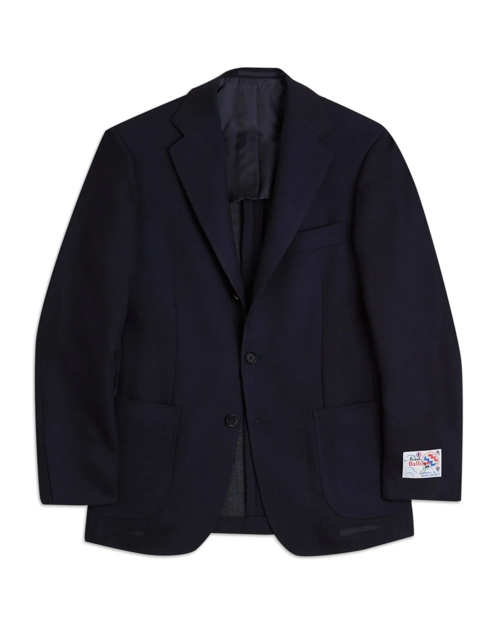 Ring Jacket Wool Mesh Balloon Jacket: Navy