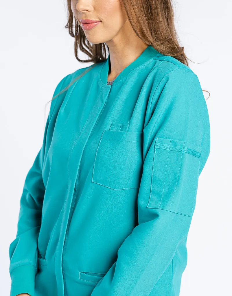 Scrub Jacket Button Up - Sydney Teal