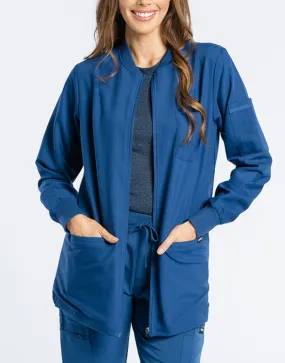 Scrub Jacket Zip Up - Royal Blue