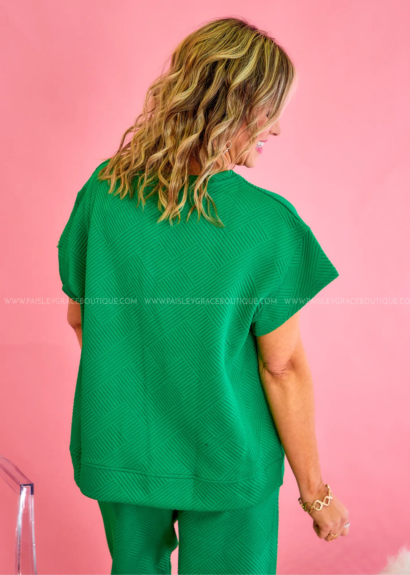 Serendipity Textured Top - Green