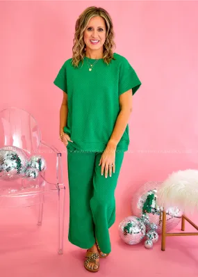 Serendipity Textured Top - Green