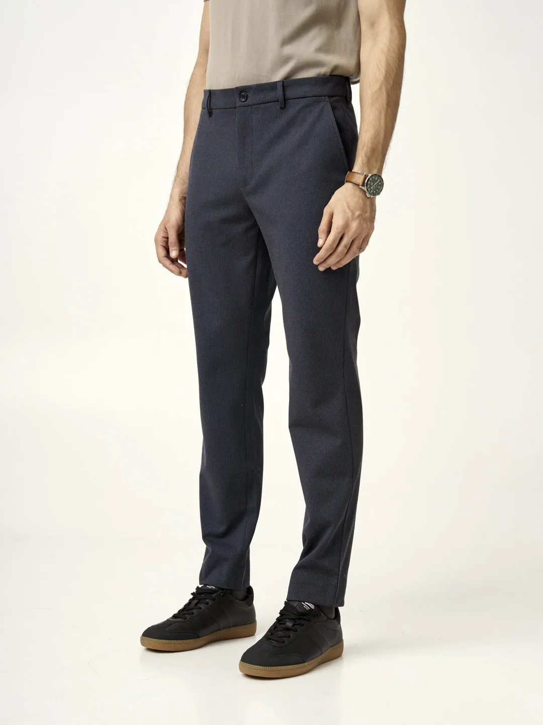 Storm Grey Houndstooth Power-Stretch Pants