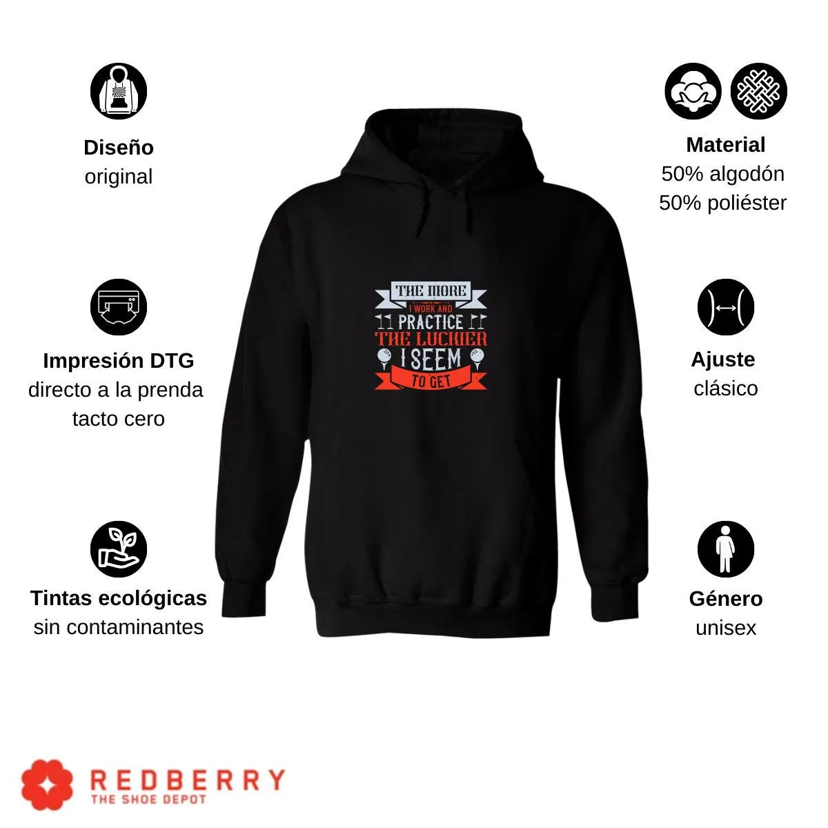 Sudadera Hombre  Hoodie Golf Deporte Frases 040