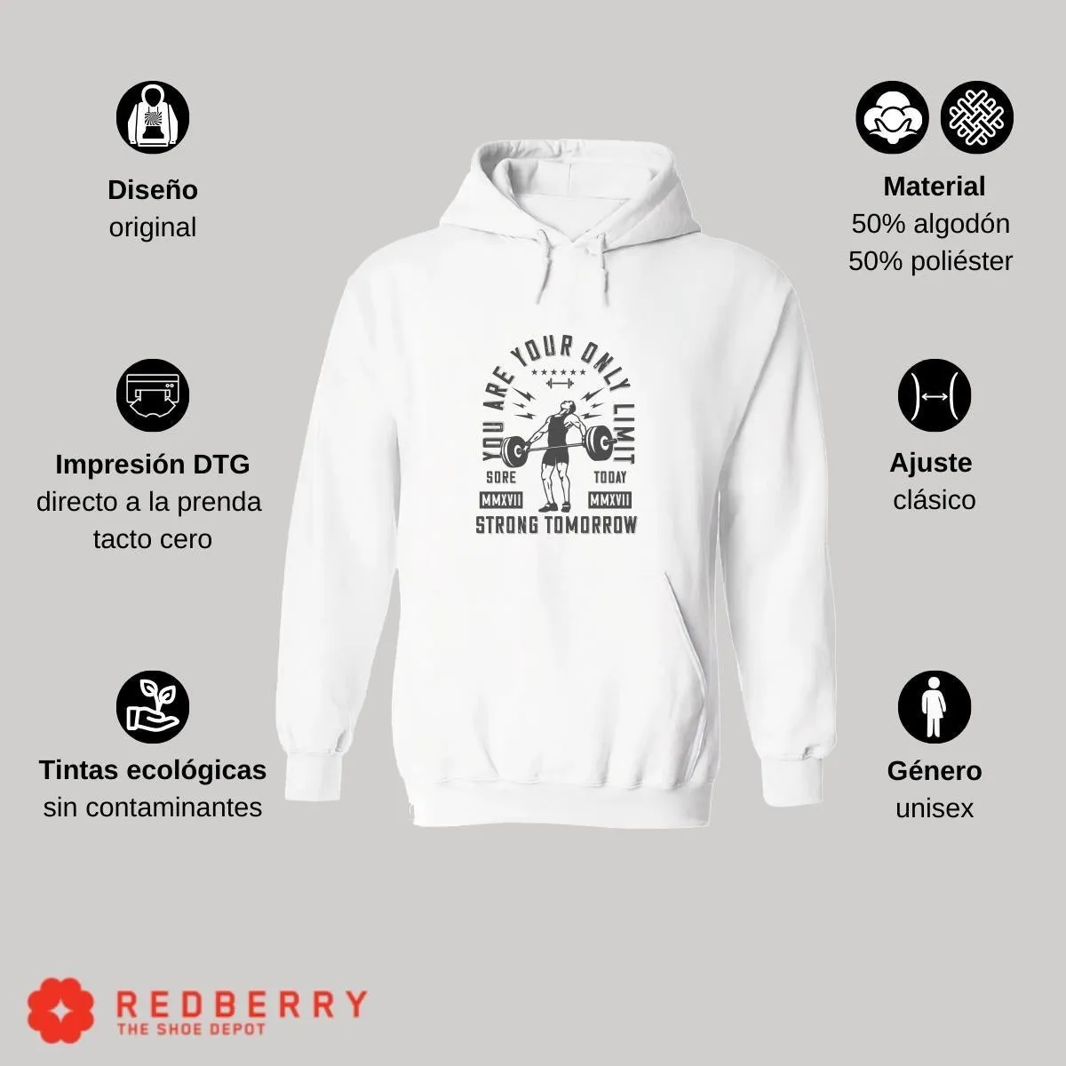 Sudadera Hombre  Hoodie Gym Ejercicio Fitness 026