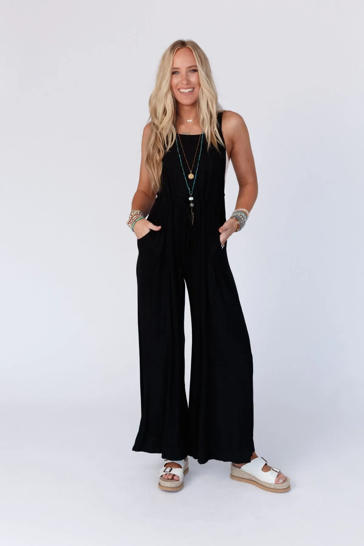 Summer Sizzle Jumpsuit - Black